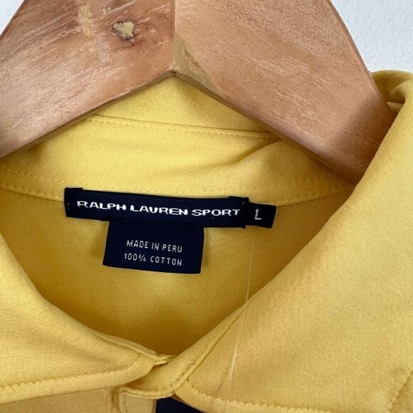 Ralph Lauren Sport Dead Stock Washed Yellow Short Sleeve Puff Shoulder Polo - Picture 4 of 8